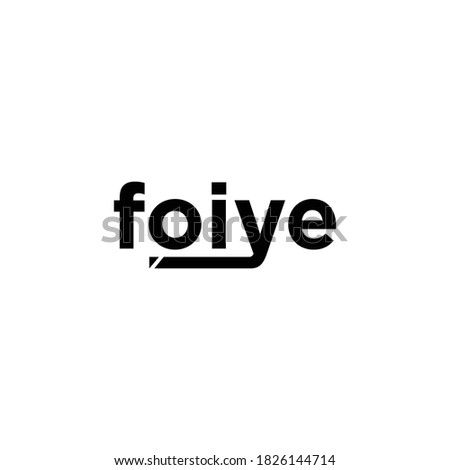 Foiye Logo Vector Simple Symbol Black
