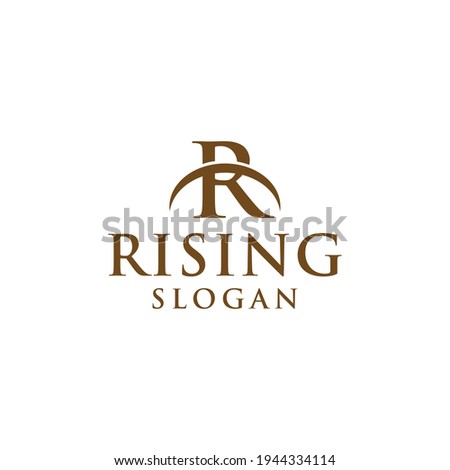 Rising Slogan Logo Design Symbols Letter R Creative Stock fotó © 