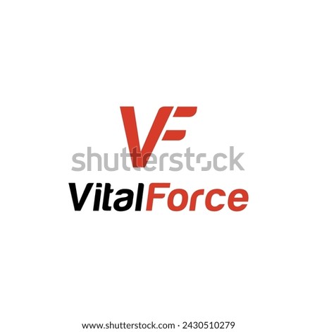 Vital Force Logo Letter VF Logo Design