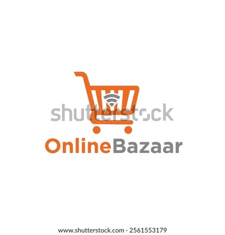 Online Bazaar Logo Design Simple