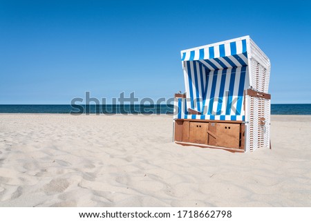 Similar – Image, Stock Photo North sea beach with marram grass. Sylt island beach landscape