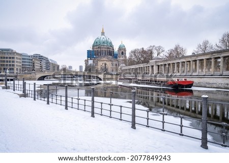 Similar – Image, Stock Photo Winter in Berlin Mitte on the Spree . The morning sun casts shadows.