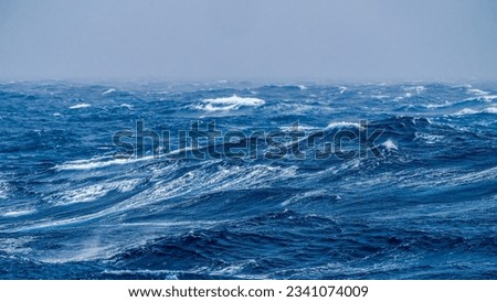 Image, Stock Photo Stormy Sea Waves on a Cold Autumn Morning Closeup