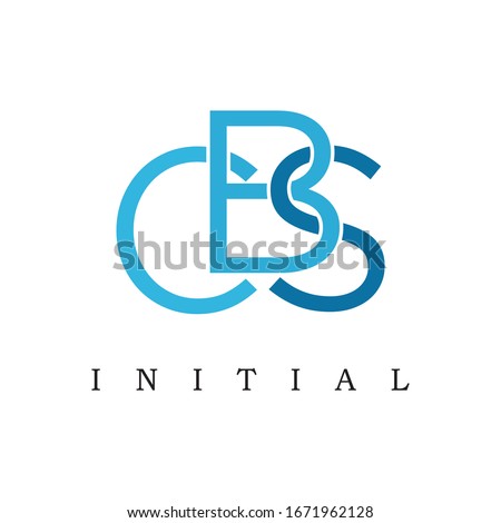 Letter CBS Initials Logo Design 