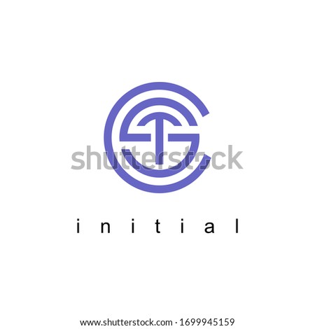 cts letter logo design vector illustration