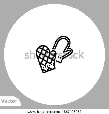 Kitchen glove icon sign vector,Symbol, logo illustration for web and mobile