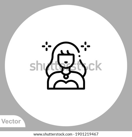 Actress icon sign vector,Symbol, logo illustration for web and mobile