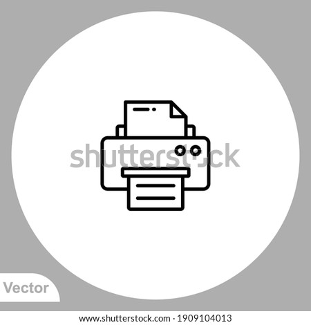 Printer icon sign vector,Symbol, logo illustration for web and mobile