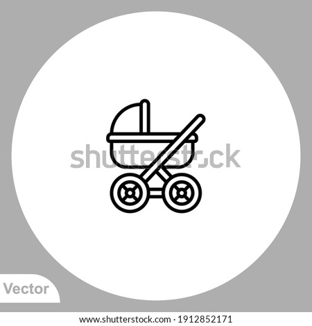 Stroller icon sign vector,Symbol, logo illustration for web and mobile