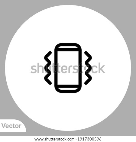 Vibrating phone icon sign vector. Symbol, logo illustration for web and mobile.