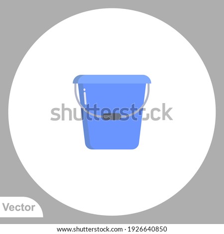 Bucket icon sign vector,Symbol, logo illustration for web and mobile