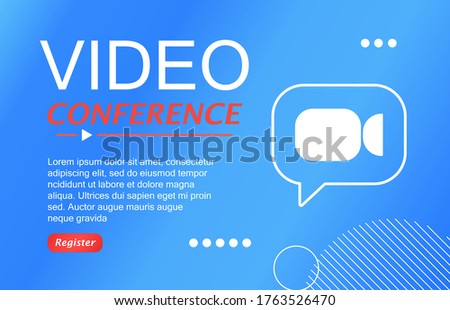 Invitation to a video conference. Online meetings