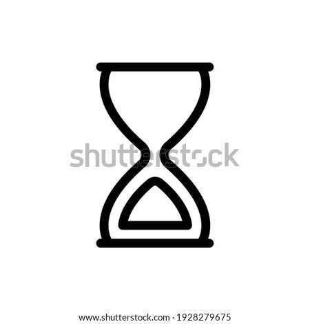 Hourglass icon vector illustration in outline style
