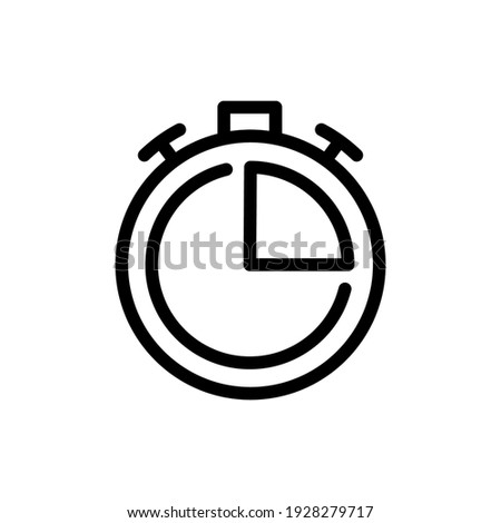 Stopwatch or countdown icon. Period of time. Timer icon vector illustration in outline style