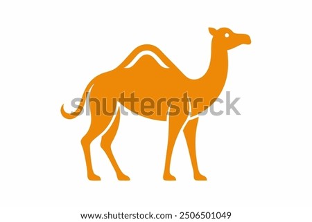 Minimalist Camel Icon Vector Symbol Design on White Background  Vector Illustration, Logo Icon, Cartoon Clipart