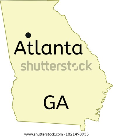 Atlanta city location on Georgia map