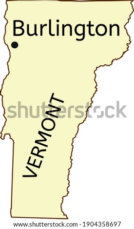 Burlington city location on Vermont map