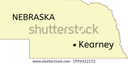 Kearney city location on Nebraska state map