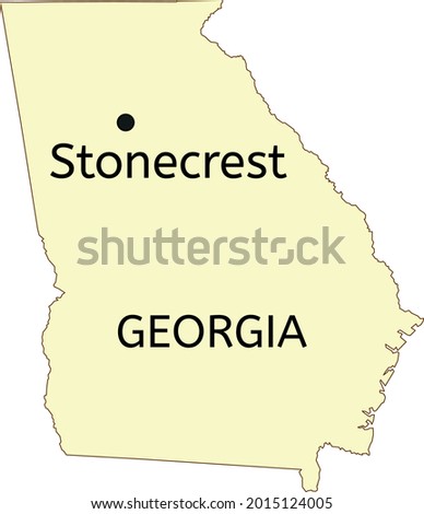 Stonecrest city location on Georgia state map