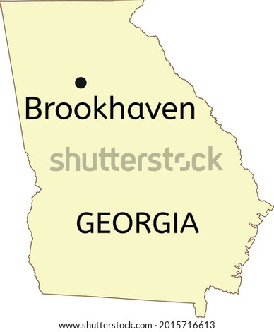 Brookhaven city location on Georgia state map