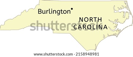 Burlington city location on North Carolina map