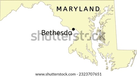 Bethesda census-designated place location on Maryland state map