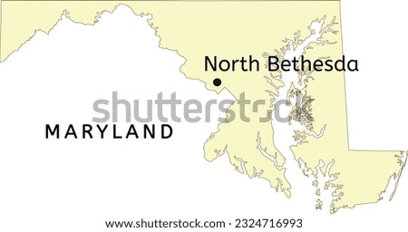 North Bethesda census-designated place location on Maryland state map