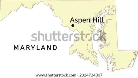 Aspen Hill census-designated place location on Maryland state map