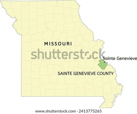 Ste. Genevieve County and city of Ste. Genevieve location on Missouri state map