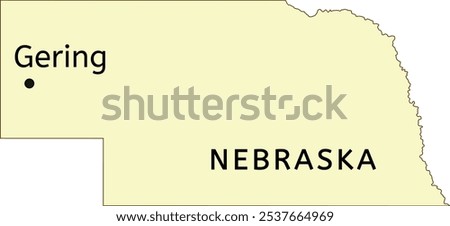 Gering city location on Nebraska state map