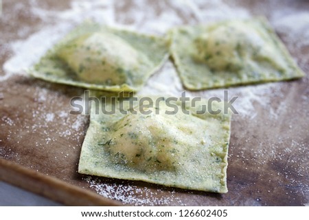 Handmade Spinach Ravioli