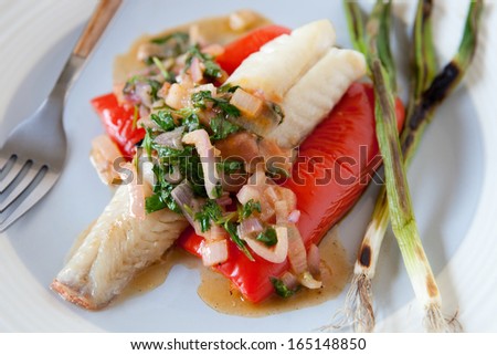 Pan-Seared Red Snapper with Lime-Chili Sauce, healthy fish dinner