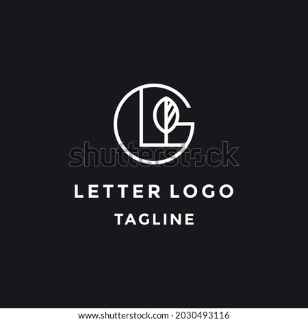 Letter LG Leaf logo vector design template