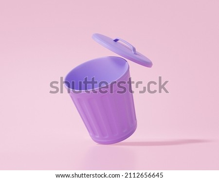 Similar – Image, Stock Photo open empty plastic pink bag