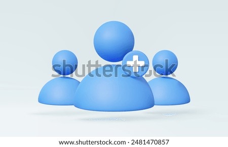 Similar – Image, Stock Photo Follower. A group of people follow. Leadership position, successful management, concept for team and manager with influence.