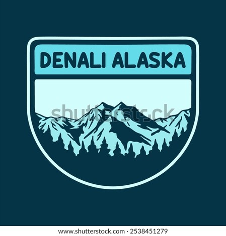 Illustration vector graphic of GLACIER BAY NATIONAL PARK BADGE LOGO DESIGN VECTOR ILLUSTRATION for apparel design merchandise, such as logos on product packaging