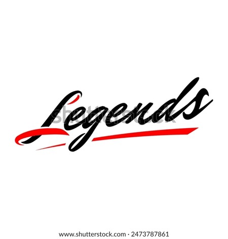 sporty lettering emblem Legend Logo vector typography concept design template