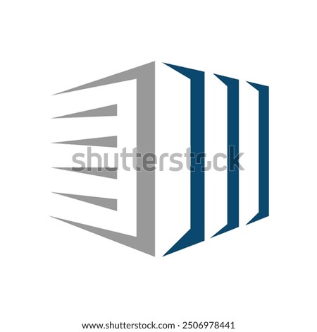 abstract modern box car garage public self storage Logo design vector illustration