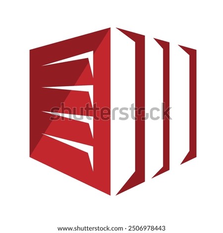 abstract modern box car garage public self storage Logo design vector illustration