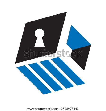 abstract modern box car garage public self storage Logo design vector illustration