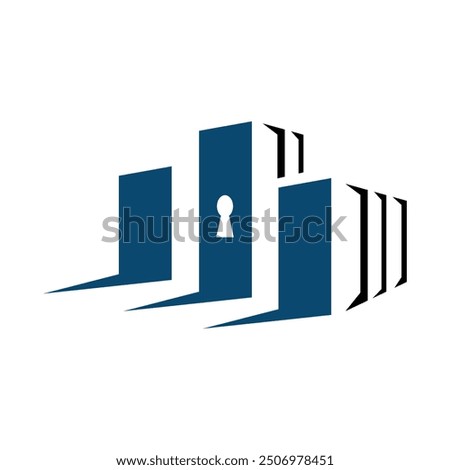 abstract modern box car garage public self storage Logo design vector illustration