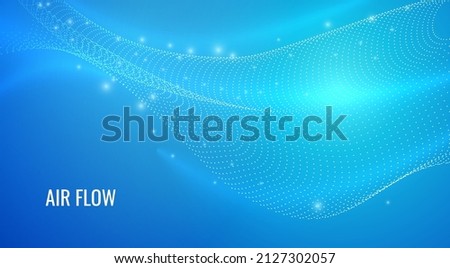 Air flow effect on a light background. Vector illustration swirl of fresh air