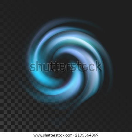 Light effect circular. Glowing spiral rotation. Whirlwinds of energy. Neon element for background, podium concept. Vector illustration