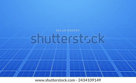 Solar panel pattern for the background. Banner of a set of solar panels as a template for designs in the concept of alternative green energy. Vector illustration of energy efficient technology