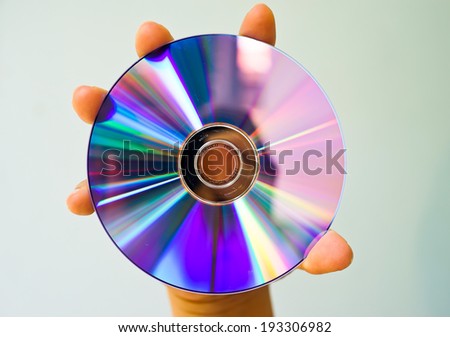 Blank CD glare on the white background