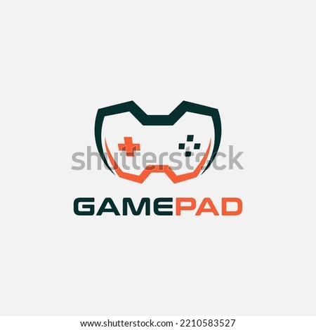 Logo with abstract gamepad icon that is simple and easy to apply