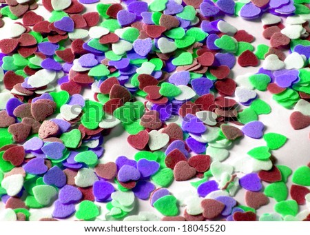 Candy confetti background