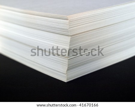 Blank sheets of A4 paper for office use