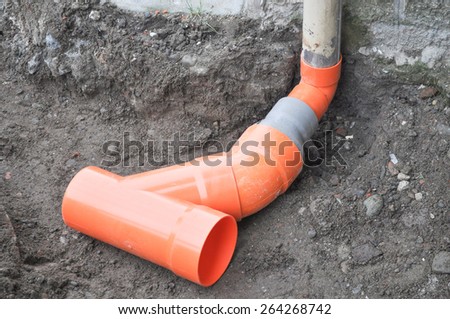 Plastic pipework for underground waste water