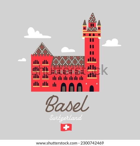 Famous Basel Town Hall (Basler Rathaus). Basel city, Switzerland